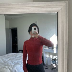 lululemon athletica Red Zip-Up Fitted Jacket